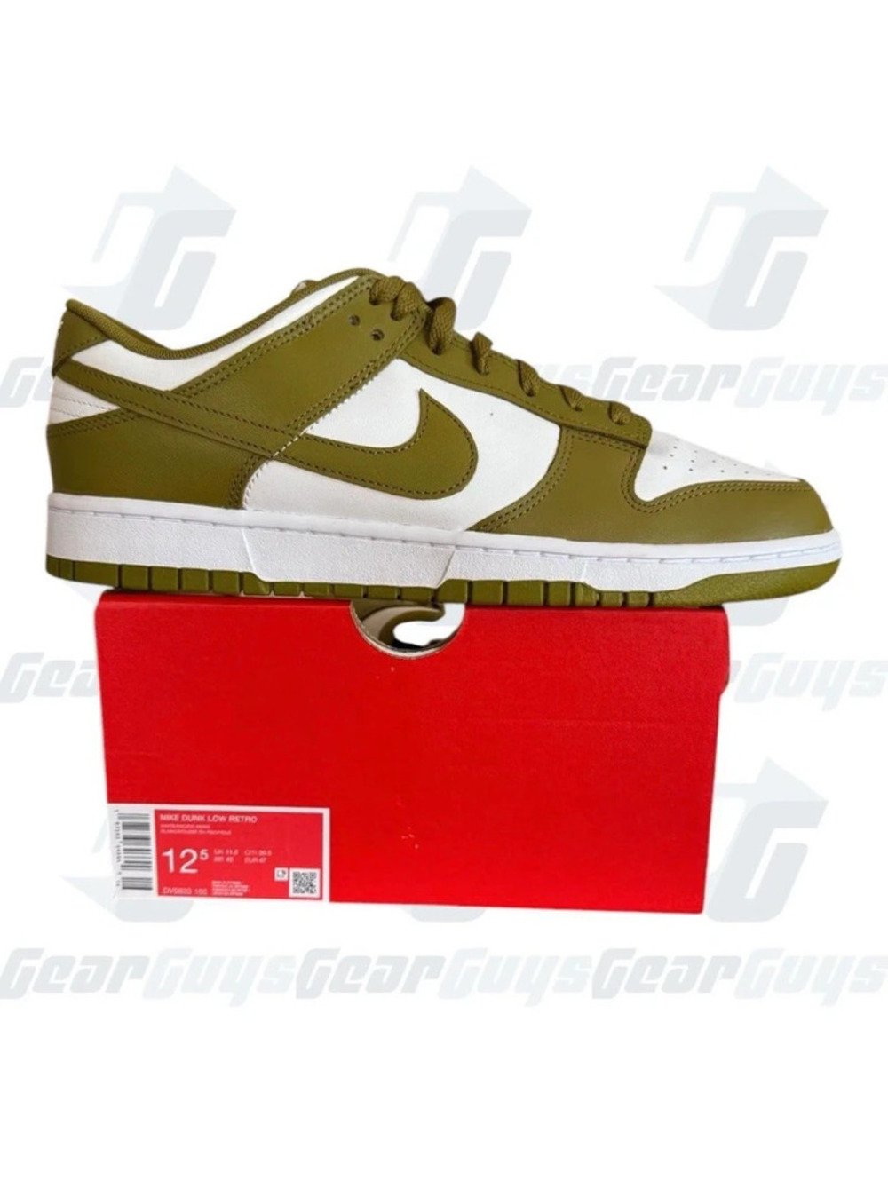 Nike Dunk Low Retro White Pacific Moss Sneakers DV0833-105 Men's Size 12.5 NEW